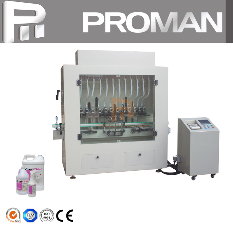 Máquina automática de llenado de líquido limpiador de acción múltiple desinfectante de material anticorrosivo PP